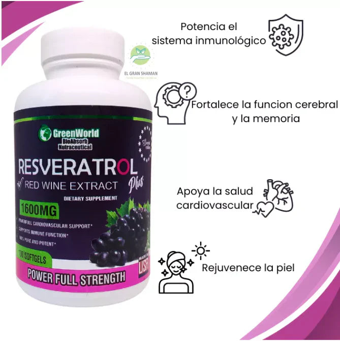 RESVERATROL 100 CÁPSULAS